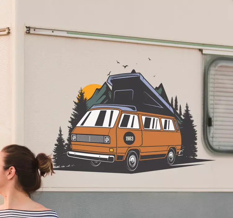 Motorhome journey badge Caravan stickers - TenStickers