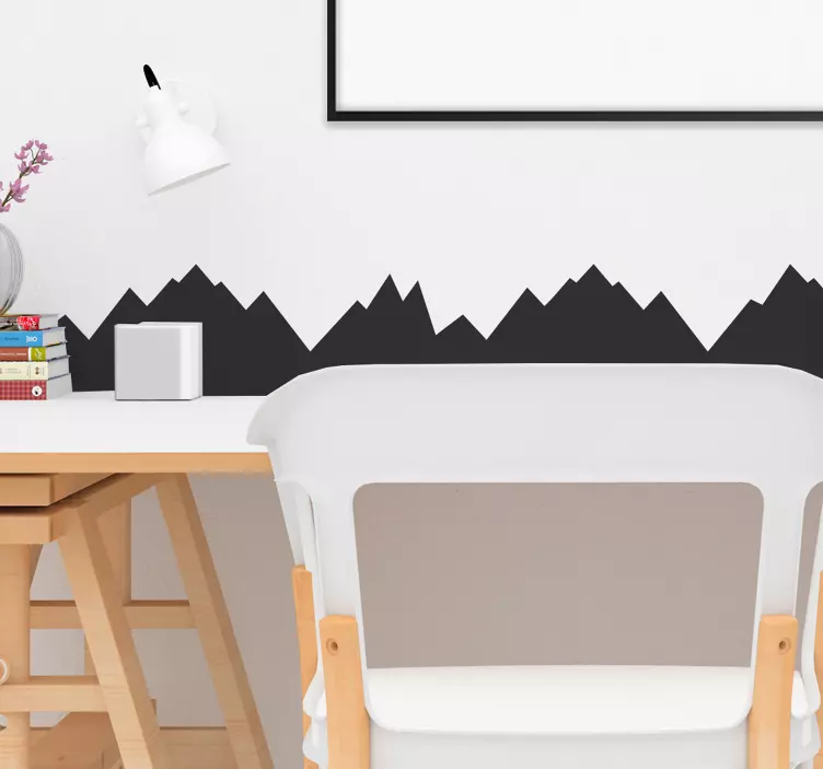 Mountain relief  wall border sticker - TenStickers