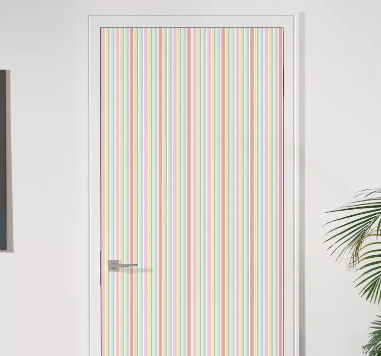 Multi-Striped Pattern door sticker - TenStickers