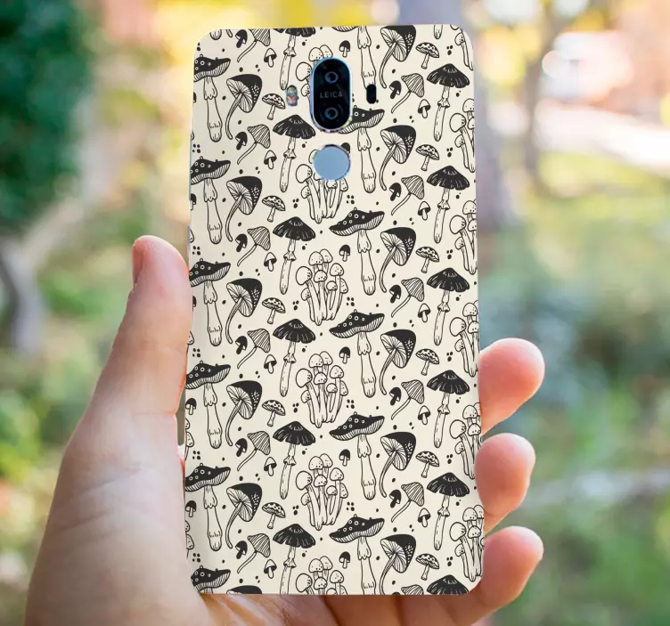 MUSHROOM PRINT PATTERN huawei sticker - TenStickers