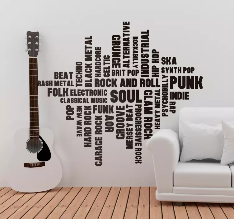 Music Styles Home Wall Sticker - TenStickers