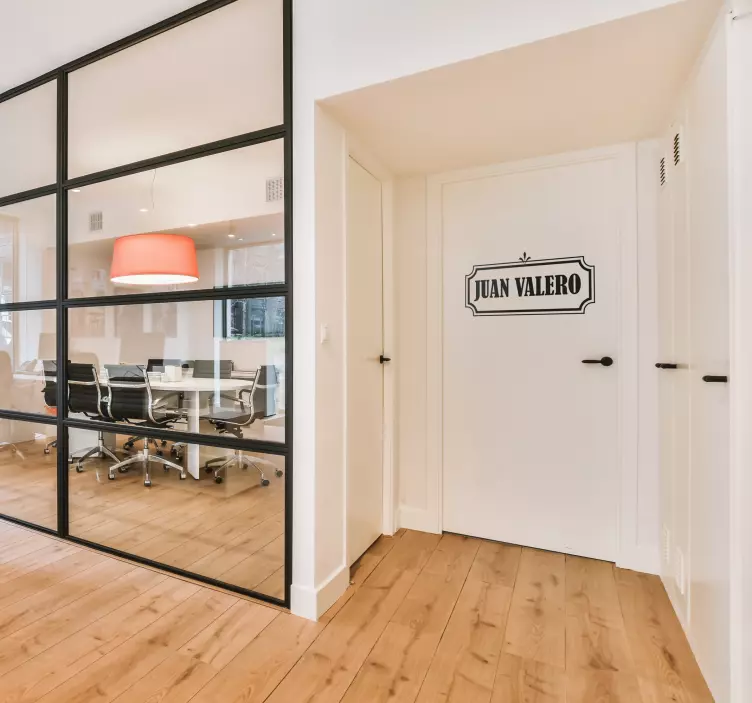 Name Tag door sticker - TenStickers