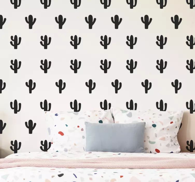 Nature wall sticker cactus pattern design - TenStickers