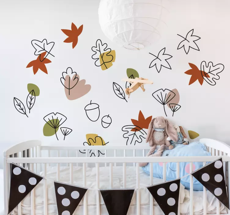 Nature wall sticker leafy nature elements - TenStickers