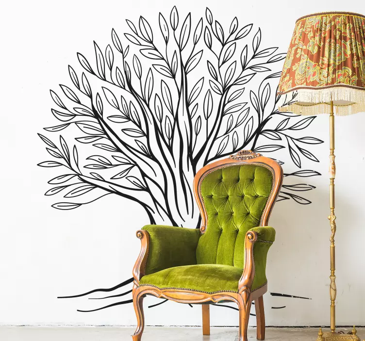Nature wall sticker tree branches design - TenStickers