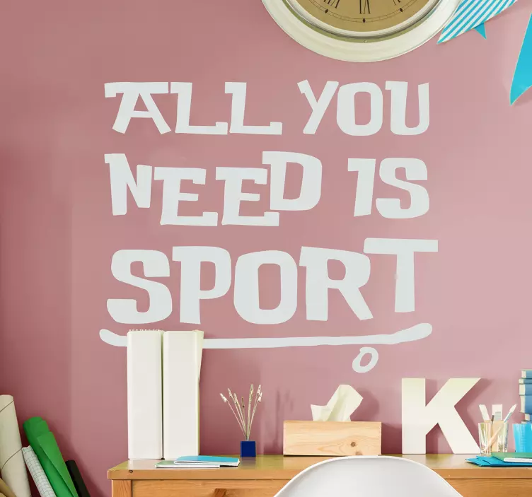 Need sport text wall sticker - TenStickers