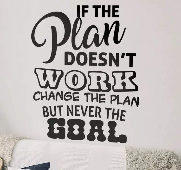 Never change the goal motivational wall sticker - TenStickers