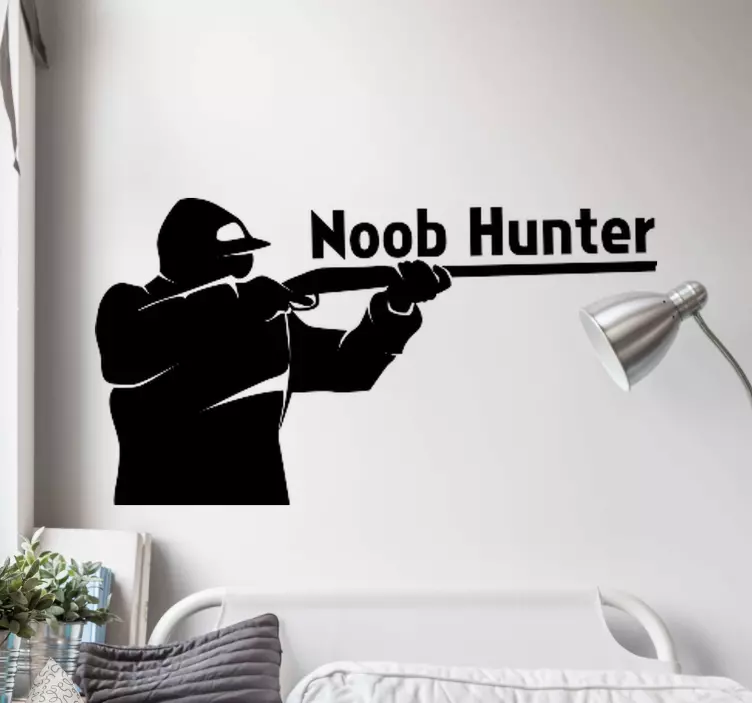 Noob Hunter people vinyl decal - TenStickers