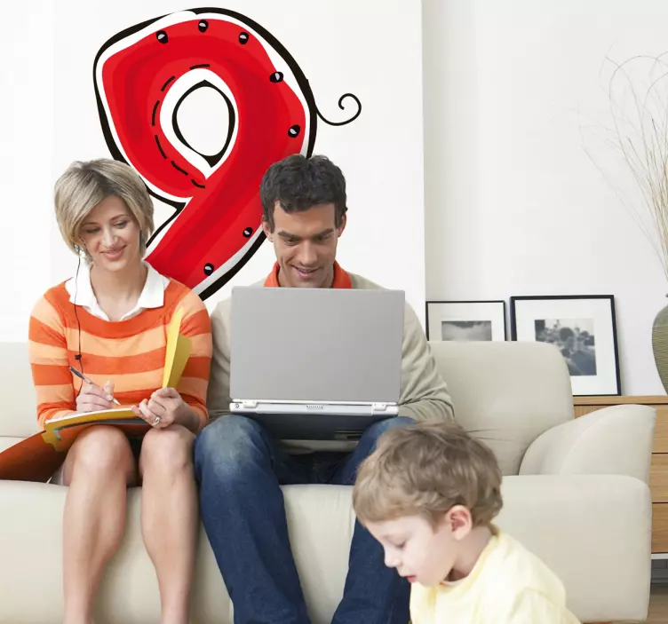 Number 9 Sticker - TenStickers