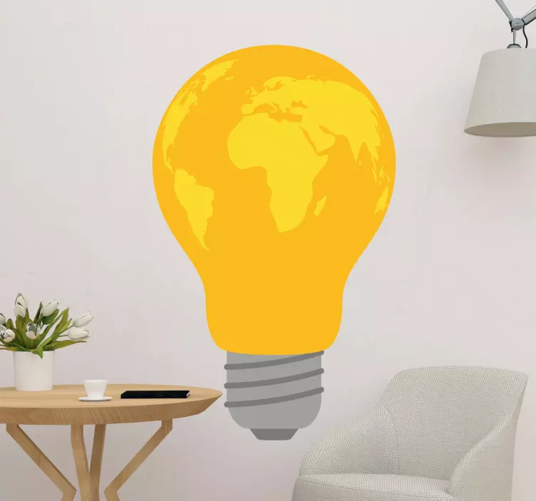 Object sticker light bulb globe - TenStickers