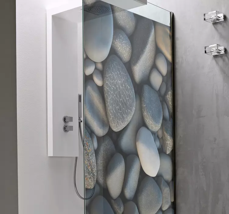 Ocean Stones shower screen sticker - TenStickers