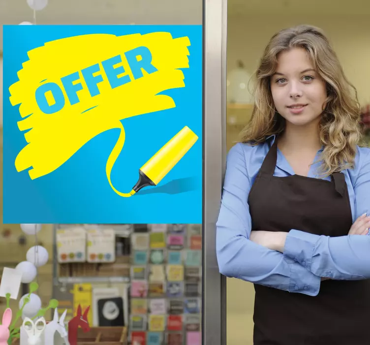 Offer Tracing Marker window sticker - TenStickers