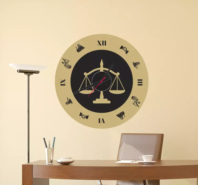 Old Fashioned Clock Sticker - TenStickers