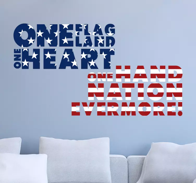 One flag one land wall sticker - TenStickers