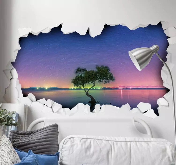Optical universe reflected visual effects decal - TenStickers
