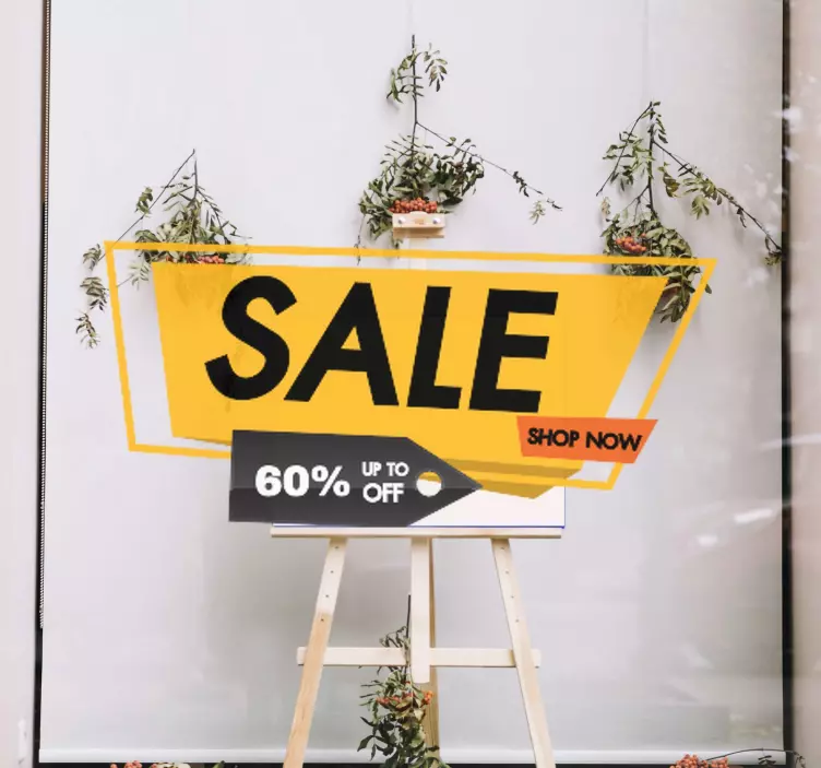 Orange Black Friday window sticker - TenStickers