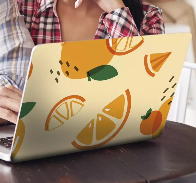 Oranges with memphis  laptop decal - TenStickers