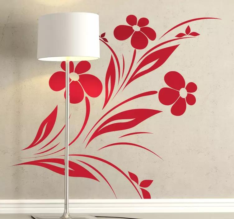 Ornamental Corsage Floral Wall Sticker - TenStickers