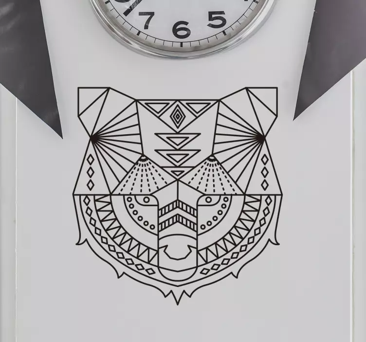 Geometric bear wild animal decal - TenStickers