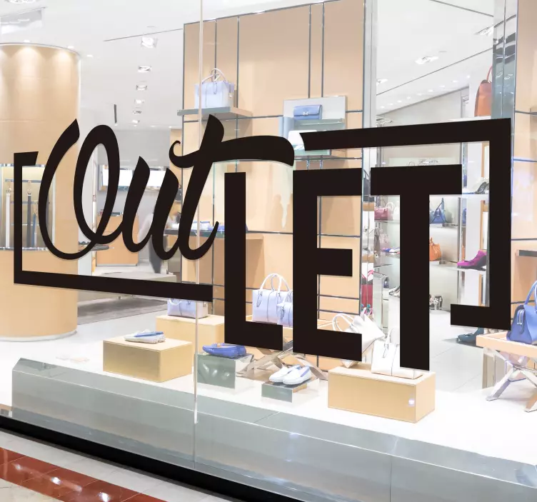 Outlet Shop Window Sticker - TenStickers