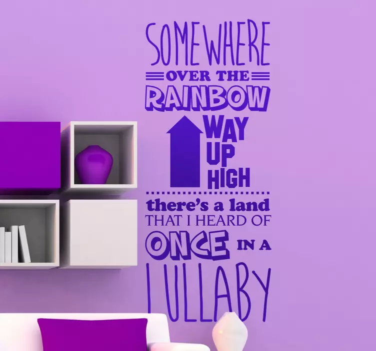 Over the rainbow wall sticker - TenStickers