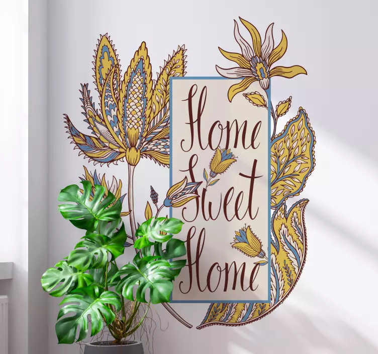 Paisley flower set decoration wall sticker - TenStickers