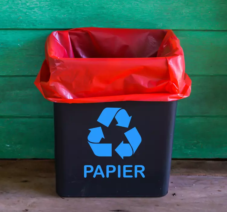 Paper Recycling Icon Sign Sticker - TenStickers