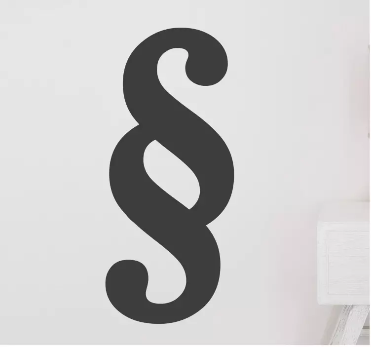 Paragraph law vinyl sticker - TenStickers