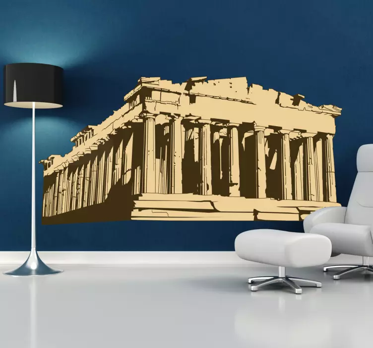 Parthenon Temple Decorative Decal - TenStickers