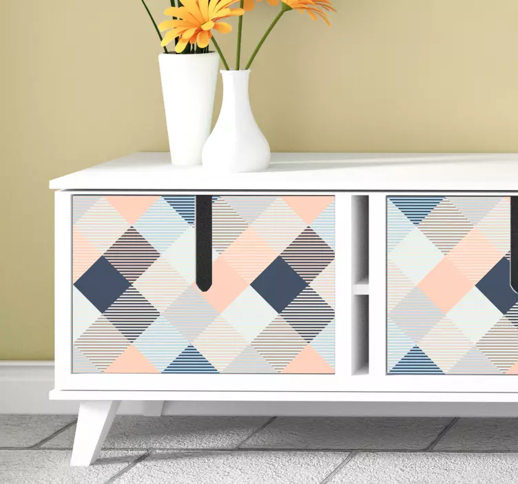 Pastel squares furniture sticker - TenStickers
