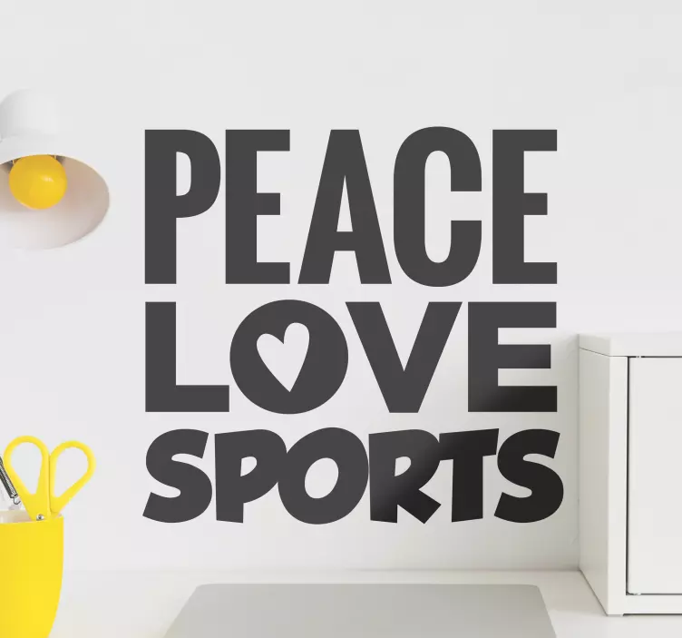 Peace sport text wall sticker - TenStickers