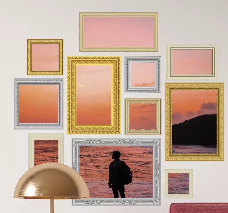 Personalisable collection picture frame decal - TenStickers