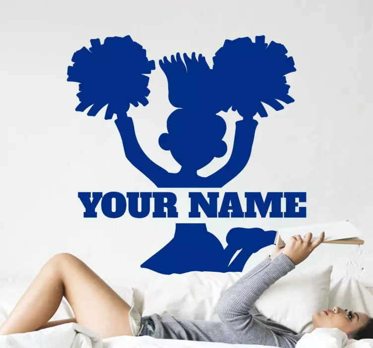 Personalised Cheerleader wall sticker - TenStickers