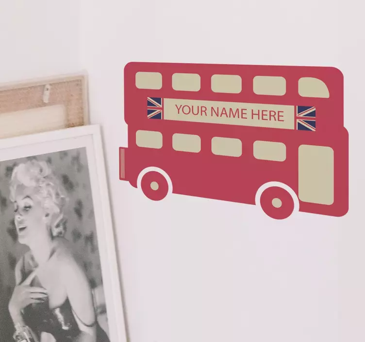 Personalised London Bus Sticker - TenStickers