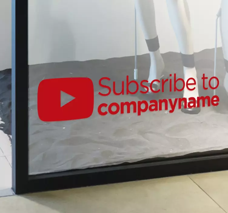 Personalised YouTube Subscribe Sticker - TenStickers