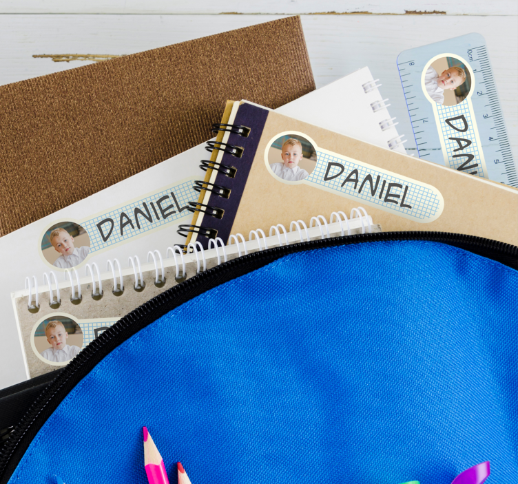 personalized name tag customisable sticker - TenStickers