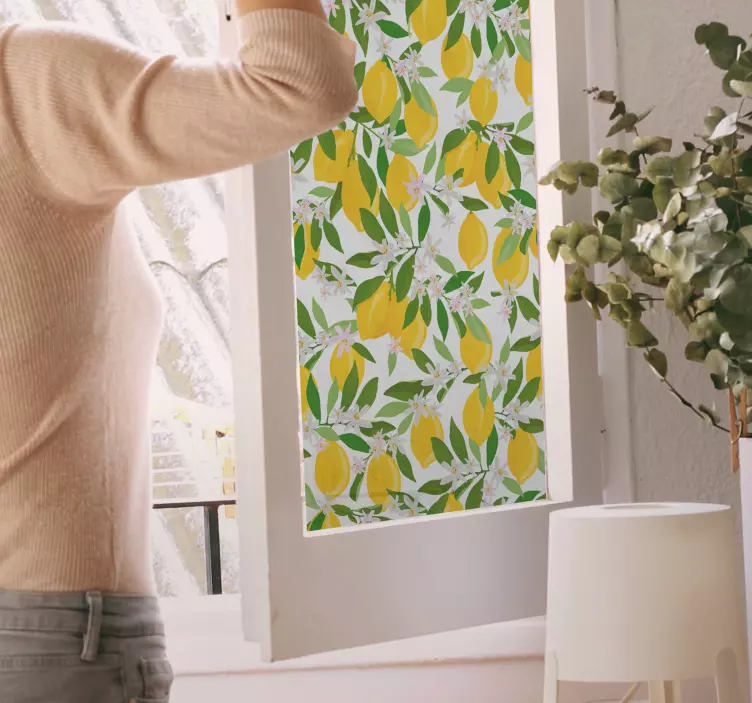 Plant sticker lively lemons design - TenStickers