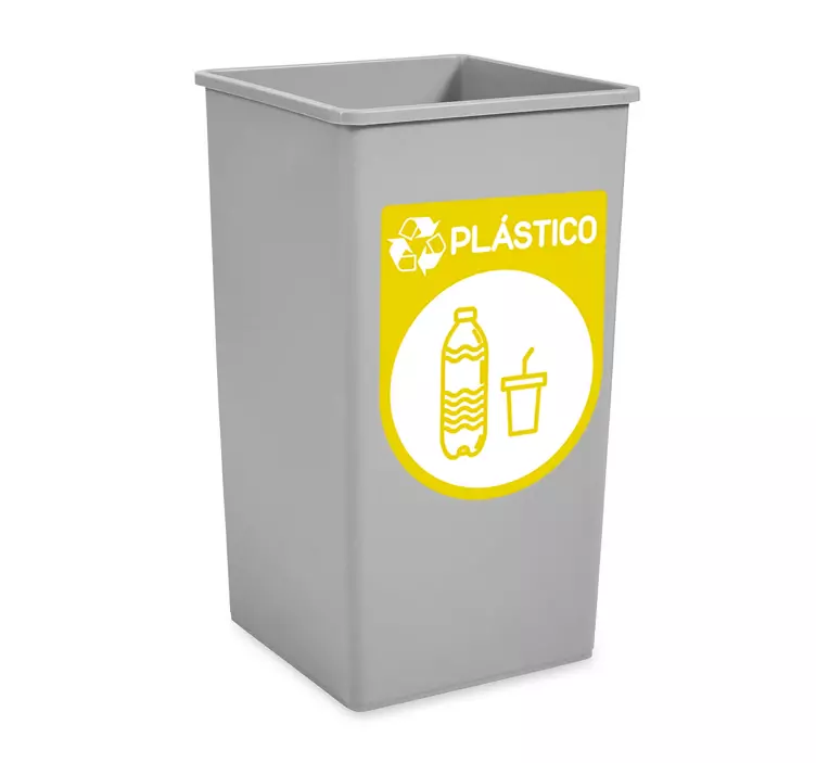 plastic recycling vinyl sign - TenStickers