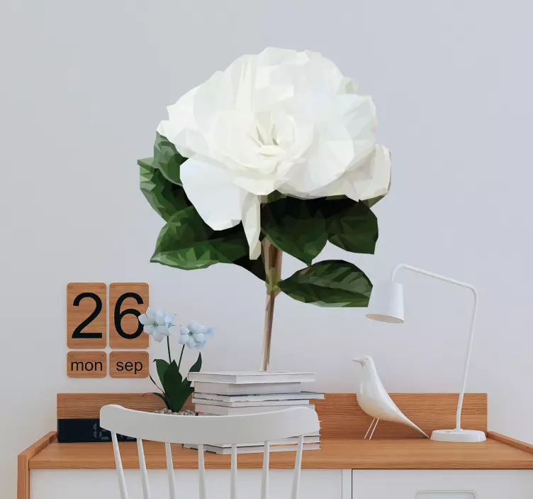 Poligonal flower home wall sticker - TenStickers