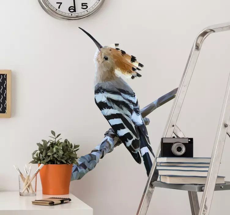 Polygonal Carpenter Bird Sticker - TenStickers