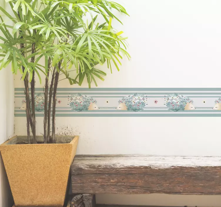 Porcupine art pattern wall sticker - TenStickers