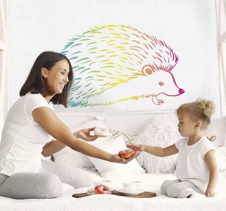 Drawn porcupine  wall sticker - TenStickers