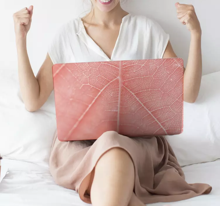 portable living coral texture laptop sticker - TenStickers