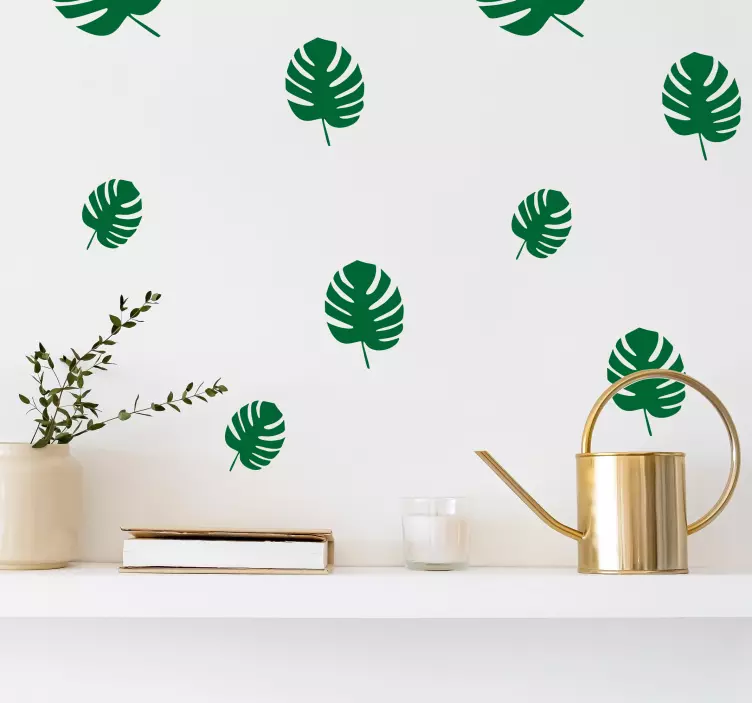 Pretty rib leaves of Adam plant wall sticker - TenStickers