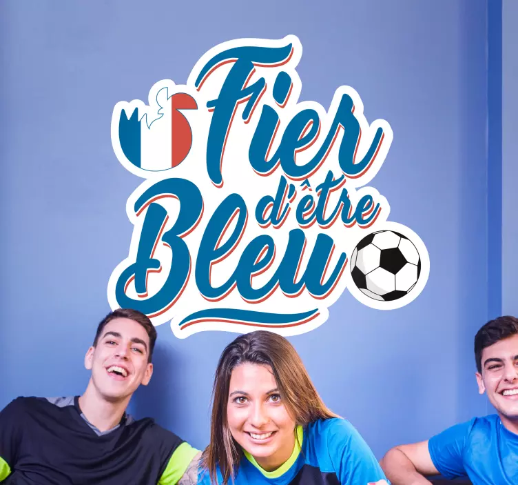 proud to be blue football wall sticker - TenStickers