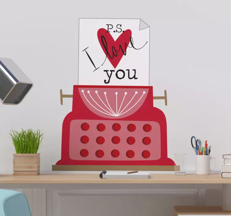 P.S I Love You Wall Sticker - TenStickers
