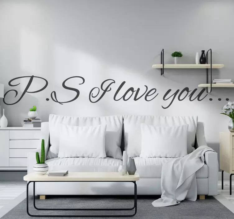 P.S I love you wedding sticker - TenStickers