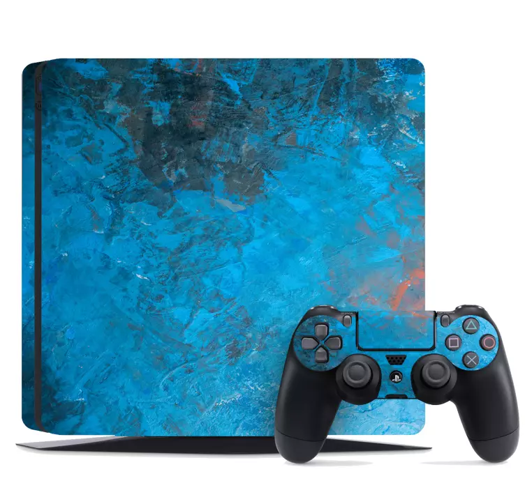 Ps4 skin vibrant blue cover - TenStickers