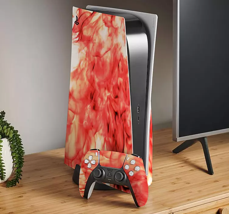 Ps5 skin flame pattern cover - TenStickers