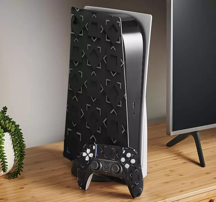 Ps5 skin smooth black shield - TenStickers